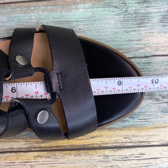 NATURALIZER London Heeled Gladiator Sandal Sz 8.5M Leather Lace Up Formal Dress - Picture 7 of 10